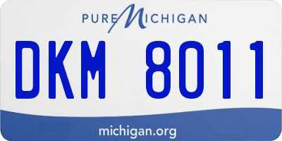 MI license plate DKM8011