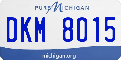 MI license plate DKM8015