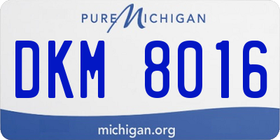MI license plate DKM8016
