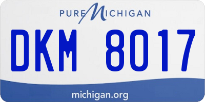 MI license plate DKM8017