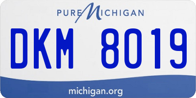 MI license plate DKM8019