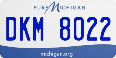 MI license plate DKM8022