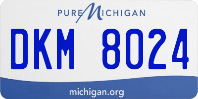 MI license plate DKM8024
