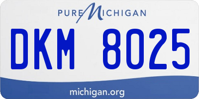 MI license plate DKM8025
