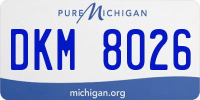 MI license plate DKM8026