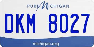MI license plate DKM8027