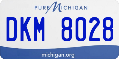 MI license plate DKM8028