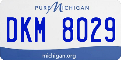 MI license plate DKM8029