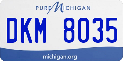 MI license plate DKM8035