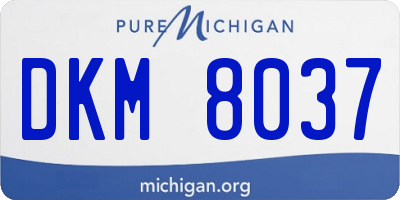 MI license plate DKM8037