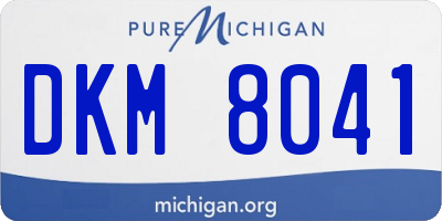 MI license plate DKM8041