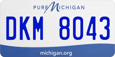 MI license plate DKM8043