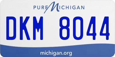 MI license plate DKM8044