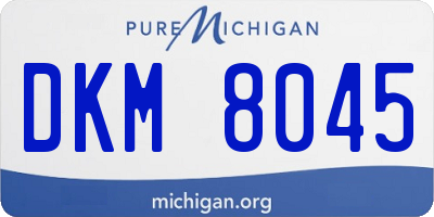 MI license plate DKM8045