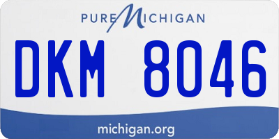 MI license plate DKM8046