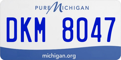 MI license plate DKM8047