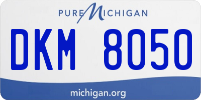 MI license plate DKM8050