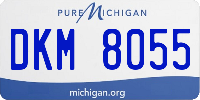 MI license plate DKM8055