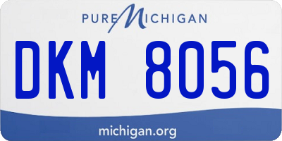 MI license plate DKM8056