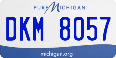 MI license plate DKM8057
