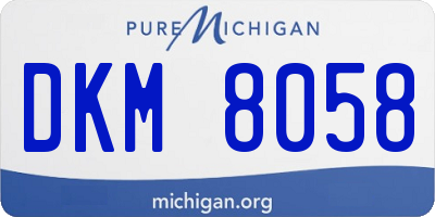 MI license plate DKM8058