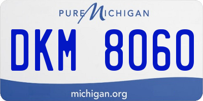 MI license plate DKM8060