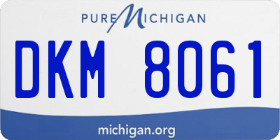 MI license plate DKM8061