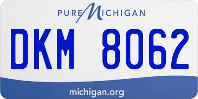 MI license plate DKM8062