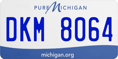 MI license plate DKM8064