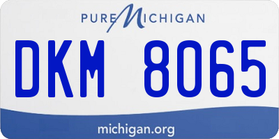 MI license plate DKM8065