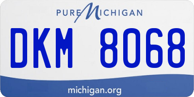 MI license plate DKM8068