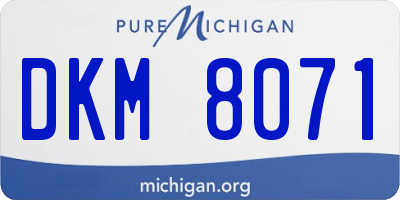 MI license plate DKM8071