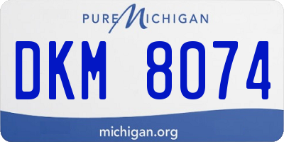 MI license plate DKM8074