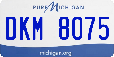 MI license plate DKM8075