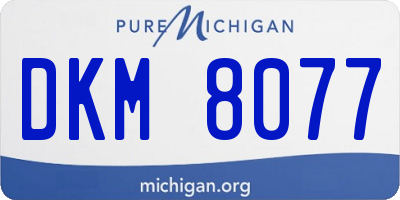 MI license plate DKM8077