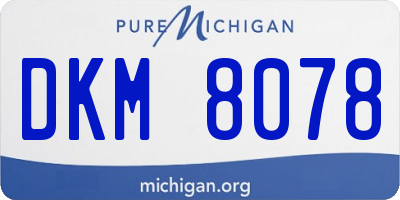MI license plate DKM8078