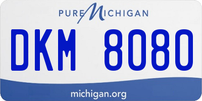 MI license plate DKM8080