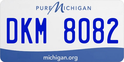 MI license plate DKM8082