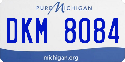 MI license plate DKM8084