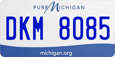 MI license plate DKM8085