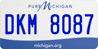 MI license plate DKM8087