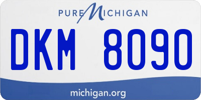 MI license plate DKM8090