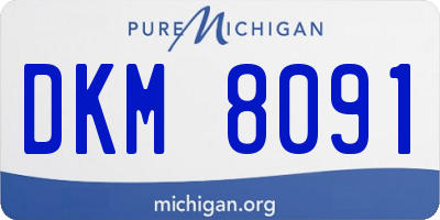 MI license plate DKM8091