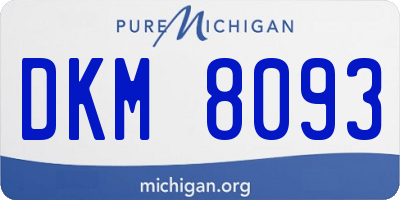 MI license plate DKM8093