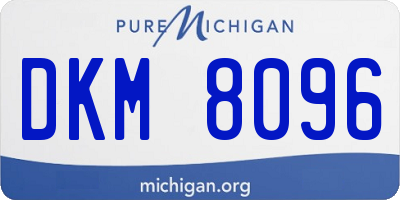 MI license plate DKM8096