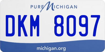 MI license plate DKM8097
