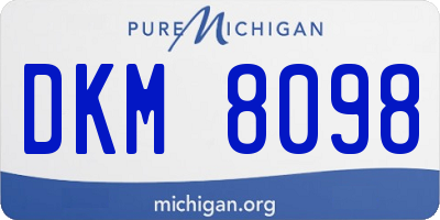 MI license plate DKM8098