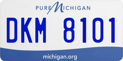 MI license plate DKM8101