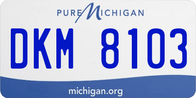 MI license plate DKM8103