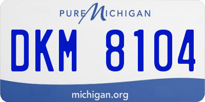 MI license plate DKM8104